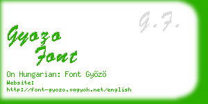 gyozo font business card